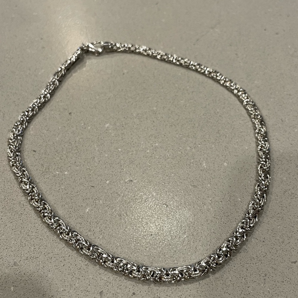 18” Byzantine Necklace Sterling Silver